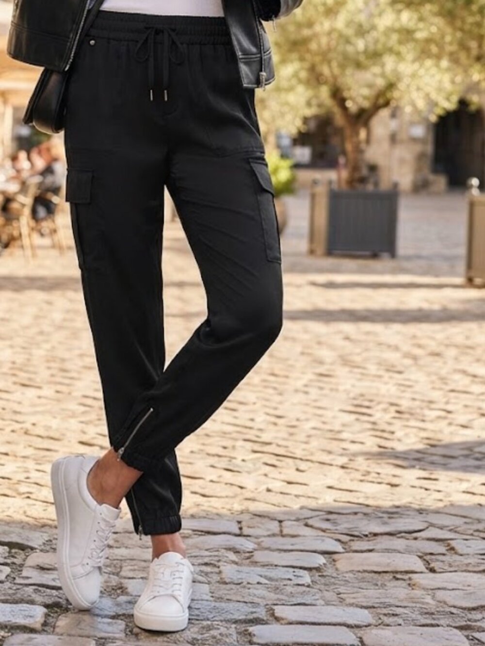 NWT! White House Black Market - WHBM Satin WKND Joggers | Size 6 Short Petite
